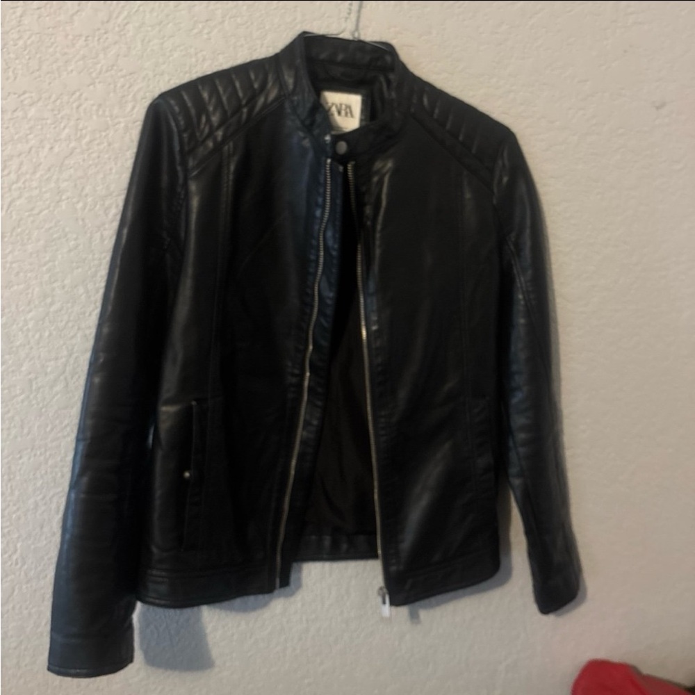 Zara Black Leather Jacket